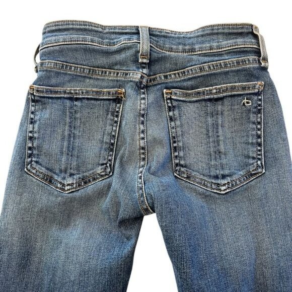 RAG & BONE Jeans Cate Step Hem Mid Rise Ankle Skinny in Hampton Size 24 - Picture 8 of 15